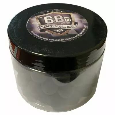 100 Billes caoutchouc et acier Cal.68 6,7g