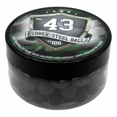 100 BILLES CAOUTCHOUC-METAL CAL.43