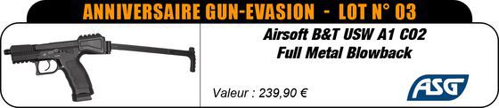 16 ans Gun-Evasion Lot 03 Classic Army ARS3-12 Titanium  Grey Full Métal AEG 1.1J