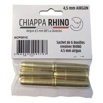 6 Douilles pour Chiappa Rhino Airgun Plombs ou BBS 4,5mm compatibles Dan Wesson