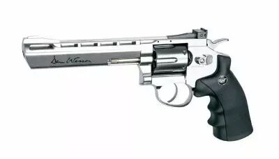 AIRGUN DAN WESSON CO2 6\'\' CHROME FULL METAL PLOMBS 4.5