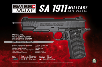 AIRGUN SA 1911 TACTICAL RAIL BLOWBACK CO2 FULL METAL