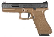 Airsoft G17 Delta Armory P01 Gaz Blowback Tan en mallette