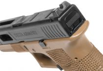 Airsoft G17 Delta Armory P01 Gaz Blowback Tan en mallette