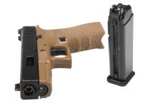 Airsoft G17 Delta Armory P01 Gaz Blowback Tan en mallette