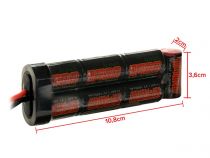 Batterie airsoft rechargeable Ni-Mh 8,4V 1600 mAh connectique Tamiya