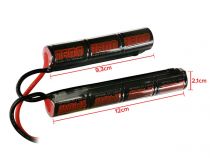 Batterie airsoft rechargeable Ni-Mh 8,4V 1600 mAh connectique Tamiya type crane