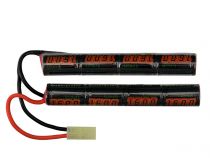 Batterie airsoft rechargeable Ni-Mh 9,6V 1600 mAh connectique Tamiya type crane