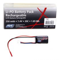 Batterie Li-Po 7.4V 250mAh connectique JST pour systèmes HPA