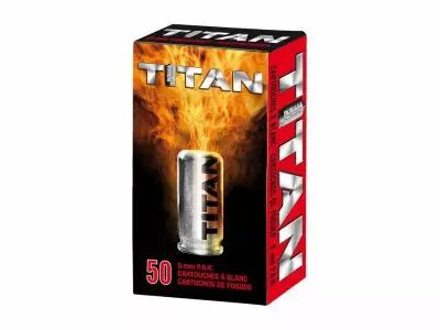 BOITE DE 50 CARTOUCHES TITAN A BLANC CALIBRE 9MM PAK