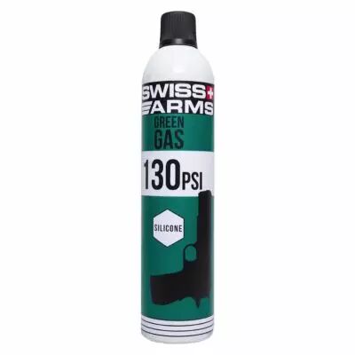 Bouteille de gaz Swiss Arms Vert 130 PSI Silicon� 600 ml