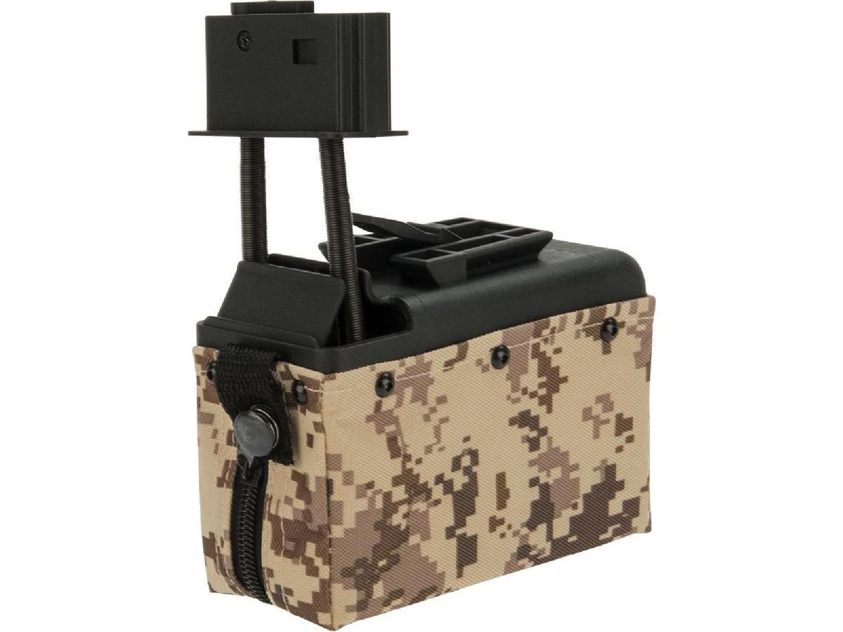 Chargeur Ammobox A&K Digital Desert 1500 bbs électrique rechargeable pour  M249