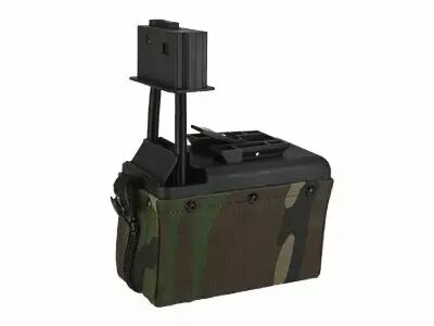 Chargeur Ammobox A&K Woodland 1500 bbs �lectrique rechargeable pour M249