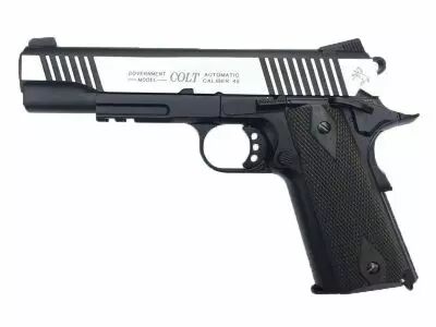 COLT 1911 RAIL GUN CO2 BICOLORE BLOWBACK FULL METAL