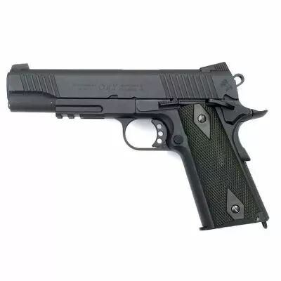 COLT 1911 RAIL GUN CO2 NOIR BLOWBACK FULL METAL