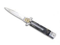 Couteau automatique noir et chrome lame 8 cm