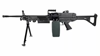 FN M249 MK1 Airsoft AEG Noir Polym�re avec chargeur Ammobox 2400 bbs