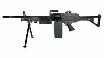 FN M249 MK1 Airsoft AEG Noir Polymère avec chargeur Ammobox 2400 bbs