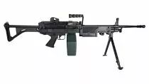 FN M249 MK1 Airsoft AEG Noir Polymère avec chargeur Ammobox 2400 bbs