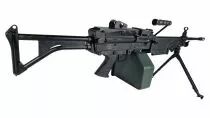 FN M249 MK1 Airsoft AEG Noir Polymère avec chargeur Ammobox 2400 bbs
