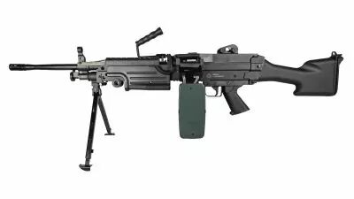 FN M249 MK2 Airsoft AEG Noir Polym�re avec chargeur Ammobox 2400 bbs