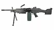 FN M249 MK2 Airsoft AEG Noir Polymère avec chargeur Ammobox 2400 bbs