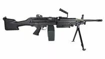 FN M249 MK2 Airsoft AEG Noir Polymère avec chargeur Ammobox 2400 bbs