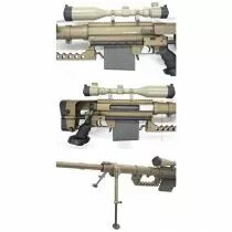 Fusil sniper Airsoft M200 Cheytac S&T Bronze avec mallette rigide