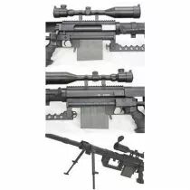 Fusil sniper Airsoft M200 Cheytac S&T Noir avec mallette rigide