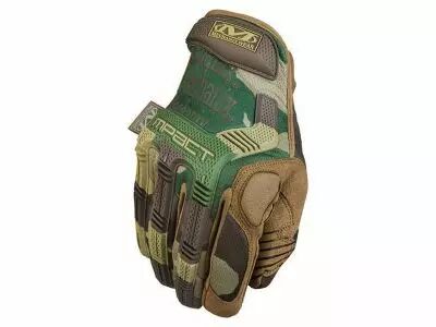 Gants Mechanix M-PACT Woodland XL. Les bouts du doigt de l'index, du