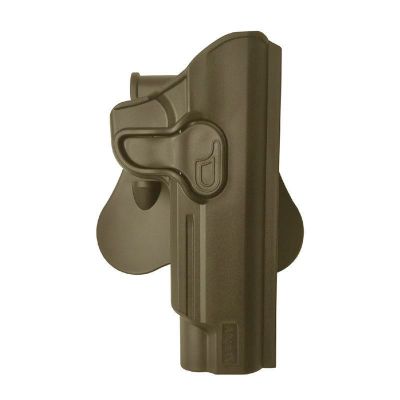 Holster rigide ABS Amomax droitier TAN/FDE pour type M9 Airsoft