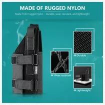 Holster universel nylon fixation MOLLE droitier noir