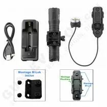 Lampe Skywoods L7019A 1010 lumens RIS & M-Lok avec switch déporté