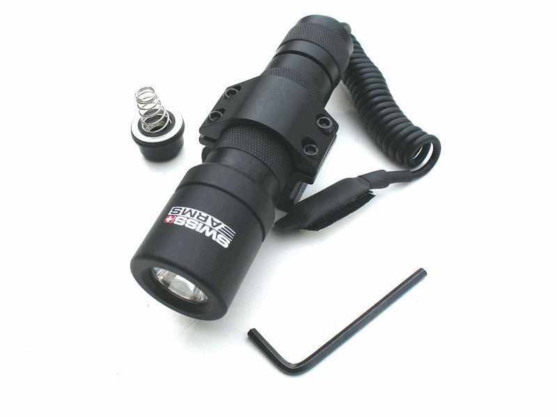 SBGJMY M600C Lampe Torche Tactique Airsoft Avec Coussin de Pression et  Interrupteur à Bouton de Queue Torche de Fusil 600 Lumens pour Système de  Rail Picatinny 20mm (Bronzer) : : Bricolage