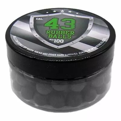 Lot de 100 Billes caoutchouc Cal.43 0,82g
