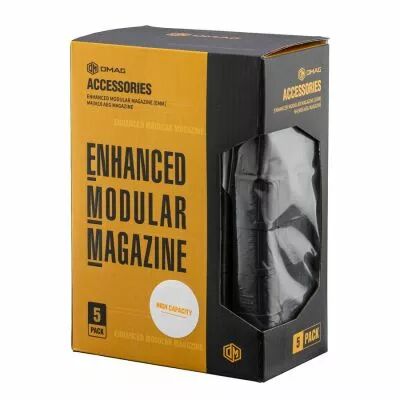 Lot de 5 Chargeurs Noirs M4-M15 Hi-Cap 350 Billes Polym�re MOS Manufacture