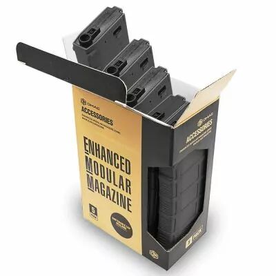 Lot de 5 chargeurs Polym�re noir Capacit� ajustable 30-135 bbs pour M4 AEG