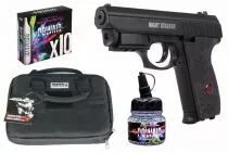 Pack Airgun Night Stalker Noir 4,5 bbs + Housse + 10 CO2 + Billes 4,5