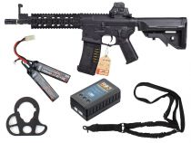 Pack Airsoft Ares Amoeba AM-008 Black + Batterie + Ch bat + Sangle + Attache