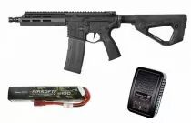 Pack Airsoft ASG H-15 CQB Noir AEG Full Métal + Batterie + Chargeur de batterie