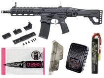 Pack Airsoft G&G MCP 556 + Batterie + Ch Bat + Hand stop + BB Loader + Billes