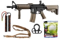 Pack Airsoft LT-02C GEN2 MK18 MOD0 Dual Tone + Sangle + Attache + Batterie + Billes