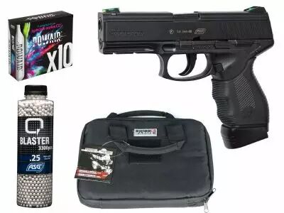 Pack Airsoft Sport 106 Noir CO2 + Housse + 10 CO2 + Billes