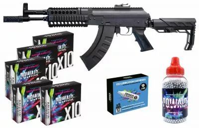 Pack Carabine Crosman AK1 full auto + Billes 4,5 + 5 CO2 Lub + 50 CO2