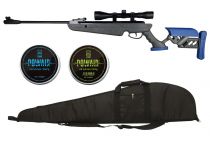 Pack Carabine Swiss Arms TG1 Nitrogen Gris et Bleu 19,9J avec Lunette + Housse + 2x500 Plombs