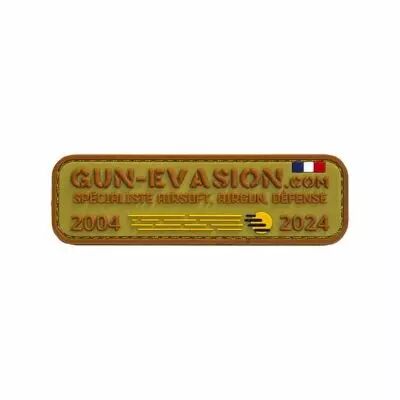 Patch 3D Airsoft Anniversaire 20 ans Gun-Evasion Tan