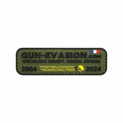 Patch 3D Airsoft Anniversaire 20 ans Gun-Evasion Vert OD