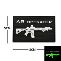 Patch Airsoft velcro phospho AR OPERATOR Blanc Delta Armory