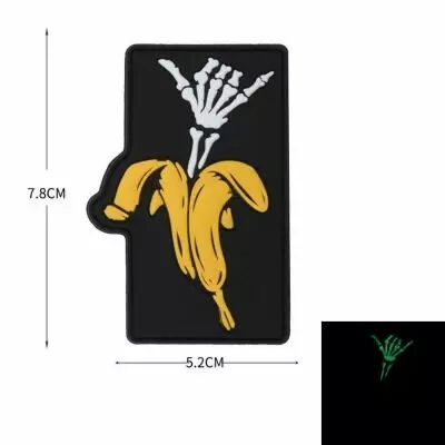 Patch Airsoft velcro phospho BANANE YOLO Noir et Jaune Delta Armory