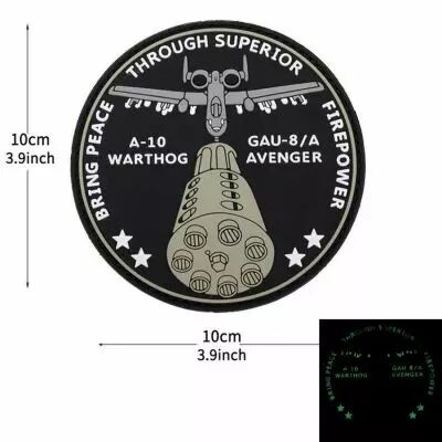 Patch Airsoft velcro phospho BRING PEACE THROUGH SUPERIOR FIREPOWER